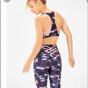 Fabletics camo leggings and sports bra top